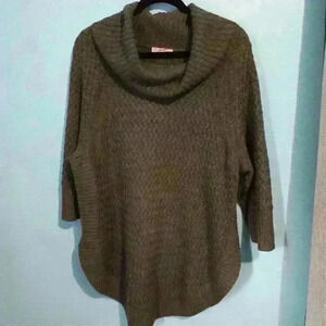 established 1962, gray super oversized herringbone  chunky knit 100% acrylic M